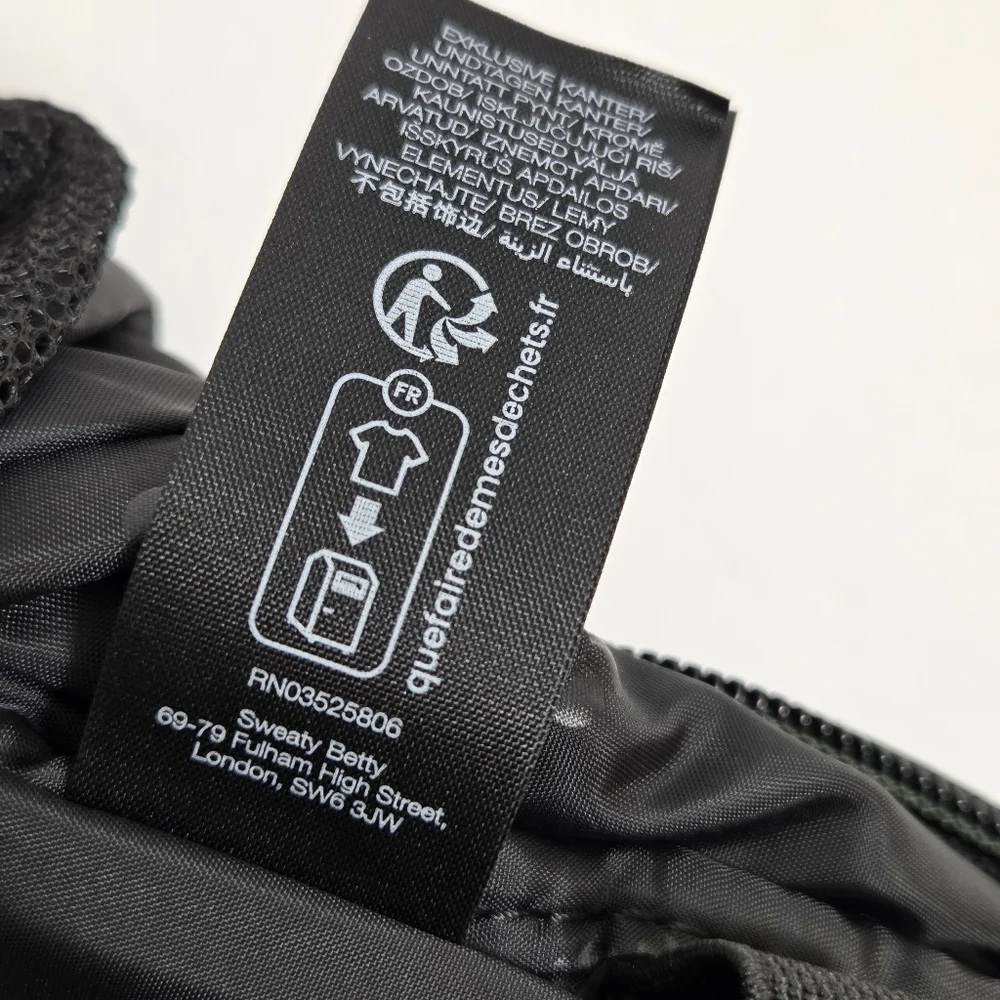Sweaty Betty ON THE GO BACKPACK Black Travel Vacation School‎ Backpack